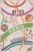 Plan metra i autobusów Paryża RATP – oryginalna mapa 1972 r.