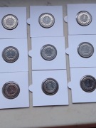1 zł złoty 2008, 2010 i 2012 r 9 Pięknych Menniczych Monet
