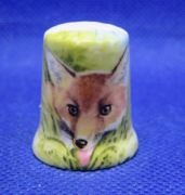 Naparstek Kolekcjonerski Porcelanowy - Lisek w Trawie 