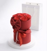 Mydlana kompozycja bukiet flower box róże mydlane kwiaty prezent walentynki