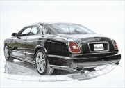 Rysunek samochodu Bentley Brooklands format A4