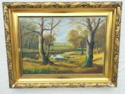 Stary obraz na płótnie Johs MADSEN  .