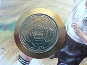 Kambodża 4 riels, 1989. Mundial Włochy. List numizmatyczny