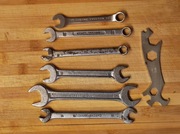 Profesjonalne klucze płaskie  narzędzia majsterkowanie  stalowe chromowane