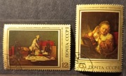 Obrazy Chardin i Rijan z Muzeum Ermitażu w Leningradzie. ZSRR 1973 r