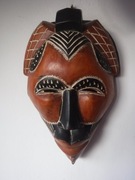 Ręcznie robiona duża drewniana afrykańska maska ZOBACZ 