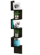Półka narożna wisząca Furinno Rossi, 5-poziomowa, promieniowa