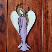 Anioł witraż 22 cm zawieszka 