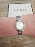 Piękny i wyjatkowy zegarek Guess srebrny, oryginał