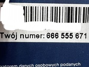 666 555 671 Red Bull Mobile Złoty Numer