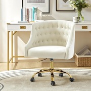 FABRICATION HAUS Obrotowy Aksamitny Fotel Biurowy