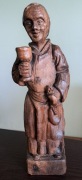 MNICH - drewniana rzeźba wysokość 40 cm.