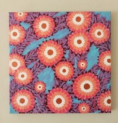 Obraz akrylowy 30x30 cm "Kwiatowa sieć neuronowa"