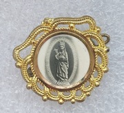 Broszka MATKA BOŻA PIĘKNA stary ŚW. OBRAZEK