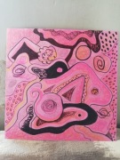 Obraz ręcznie malowany, abstrakcja. 