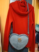 Torebka jeansowa serce 