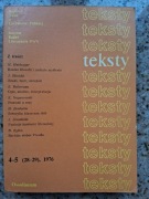Teksty dwumiesięcznik nr 28-29 (4-5/1976) Heidegger; Bachtin; Błoński