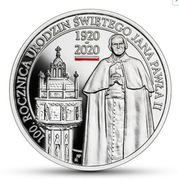 Moneta 10zł 100 rocznica urodzin Świętego Jana Pawła II 2020