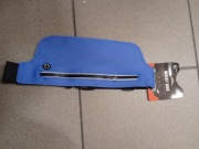 niebieska, lekka saszetka sportowa na pas typu "waist bag" 