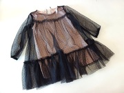 coccodrillo elegant czarna sukienka pudrowa dla dziewczynki 1,5-2lata