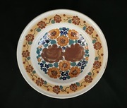 Talerz głęboki fajansowy retro fajans Włocławek prl retro vintage 