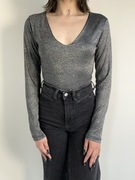 Błyszcząca bluzka z dekoltem V rozm. M Bik Bok