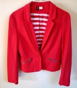 H&M żakiet marynarka malinowa dresowa 38/M