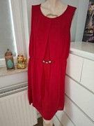 44 czerwona sukienka wieczorowa koktajlowa na wesele imprezowa na impreze