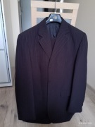 Garnitur 3-częściowy czarny w prążki