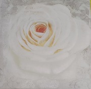 Obraz ręcznie malowany na płótnie, róża 60x60 cm, Eurofirany 