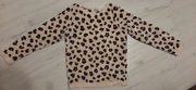 Ciepła polarowa bluza długi rękaw lampart r.134-140, 9-10 lat H&M mięciutka