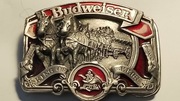 Klamra do paska , cyna -Bergamot Brass Works-,,Budweiser".