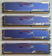 16GB 4x4 Pamięć RAM DDR3 CL9 Kingston HyperX blu KHX1333C9D3B1K2