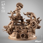 God of War Kratos diorama 1/6 ręcznie malowana żywica kolekcjonerska
