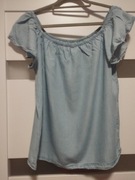 Letnia bluzka damska młodzieżowa z jeansu 