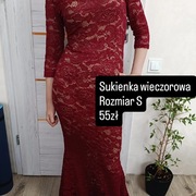 SUKIENKA WIECZOROWA CZERWONA 