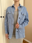 ZARA Pinterest katana kurtka jeansowa oversize XS/S baby blue cotton