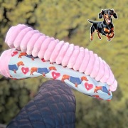 Kocyk dla psa 100 x 70 Jamniczki serce