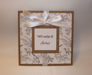 Kartka świąteczna Boże Narodzenie eko brązowa w gałązki 