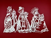 Trzej Królowie Dekoracja Gotowa do zawieszenia na okno Zima Przedszkole