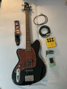 Gitara Basowa Leworeczna Ibanez + wzmacniacz Ampeg i akcesoria