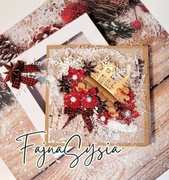 Kartka Świąteczna Ciasteczko 14/14 box. Ręcznie robiona