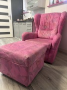 Fotel uszak z podnóżkiem 