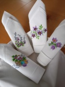 Bawełniane haftowane serwetki serwety świąteczne 