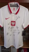 Koszulka reprezentacji Polski 2021/22- autografy piłkarzy -Lewandowski 