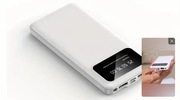 Ładowarka 10000 mah powerbank biały akumulator do ładowania telefonu usb