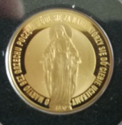 Cudowne wizerunki Matki Bożej - Zestaw w tym  1,2 g. - złoto moneta