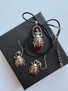 Wisiorek+kolczyki ,różne wzory,wyjątkowe,z metalu ,szkła  ,na prezent 