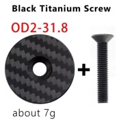 Karbonowy kapsel Sterów Top Cap + Tytanowa śruba Ti M6 OD2 31,8mm 7g
