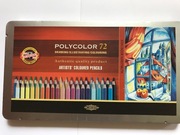Kredki KOH-I-NOOR Polycolor 72 kolory metalowe opakowanie